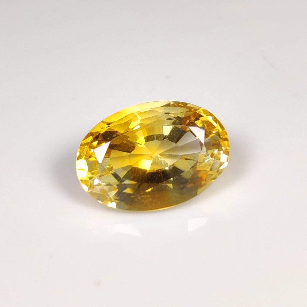 7.21 Ct Natural Yellow Citrine Oval Step Cut (1 of 2)
