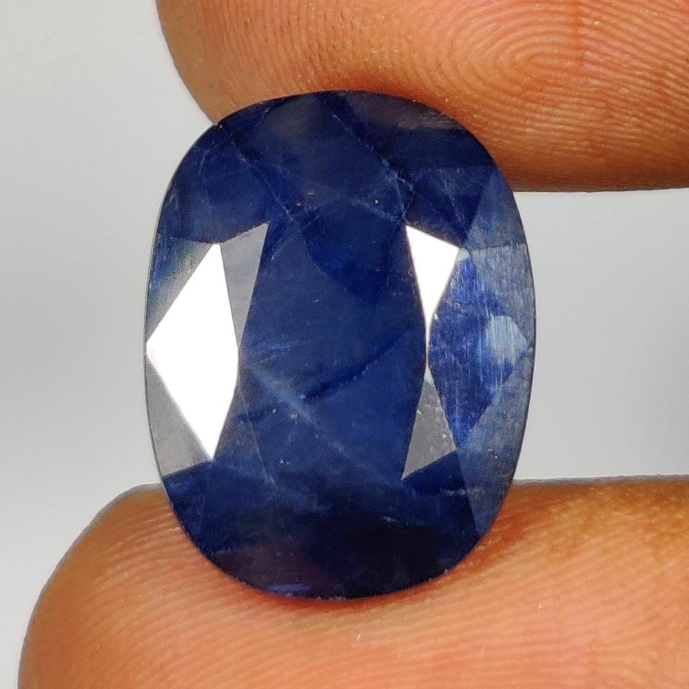 11.65 Ct Natural Blue Sapphire Cushion Cut: Weight - 11.65 Ct / Dimensions- 15.70 x 12.20 x 6.50 mm / Shape & Cut - Cushion Cut / Transparency - Transparent / Origin - Sri Lanka / Comments - Diffused