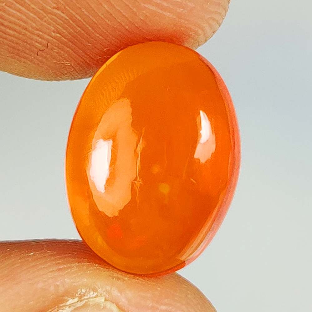 4.63 Ct Natural Orange Fire Opal Oval Cab (1 of 2)
