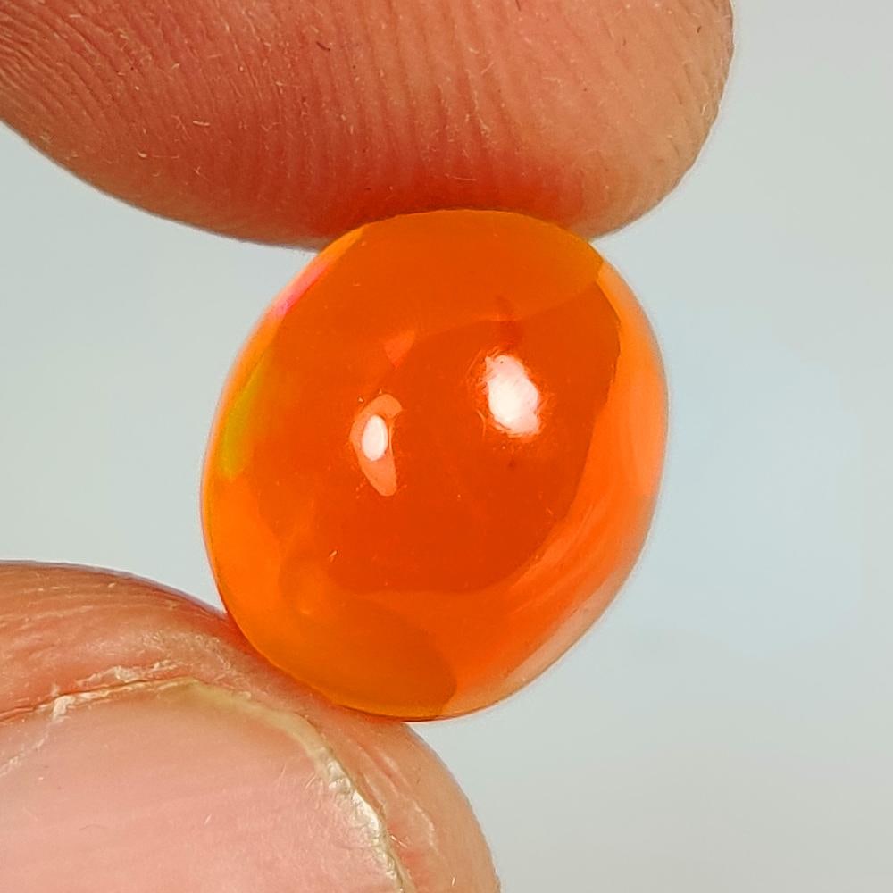 2.63 Ct Natural Orange Fire Opal OVal Cab (1 of 2)