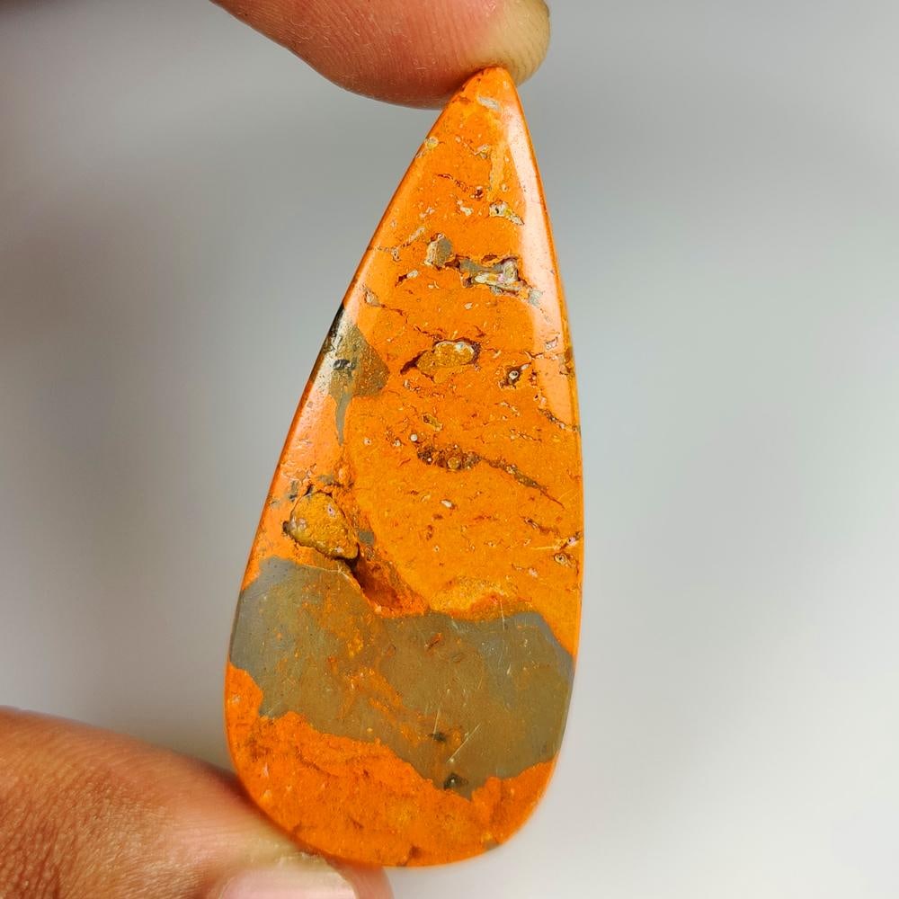 57.75 Ct Natural Bumblebee Jasper Quartz Pear Cab: weight - 57.75 Ct / Dimensions - 52.00 x 22.30 x 6.50 mm / Shape & Cut - Excellent Pear Cab / Origin - Brazil / Comments - None