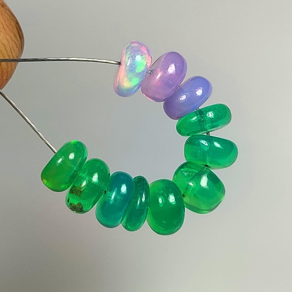 3.32 Ct Natural Multicolor Fire Opal Round Beads (1 of 2)