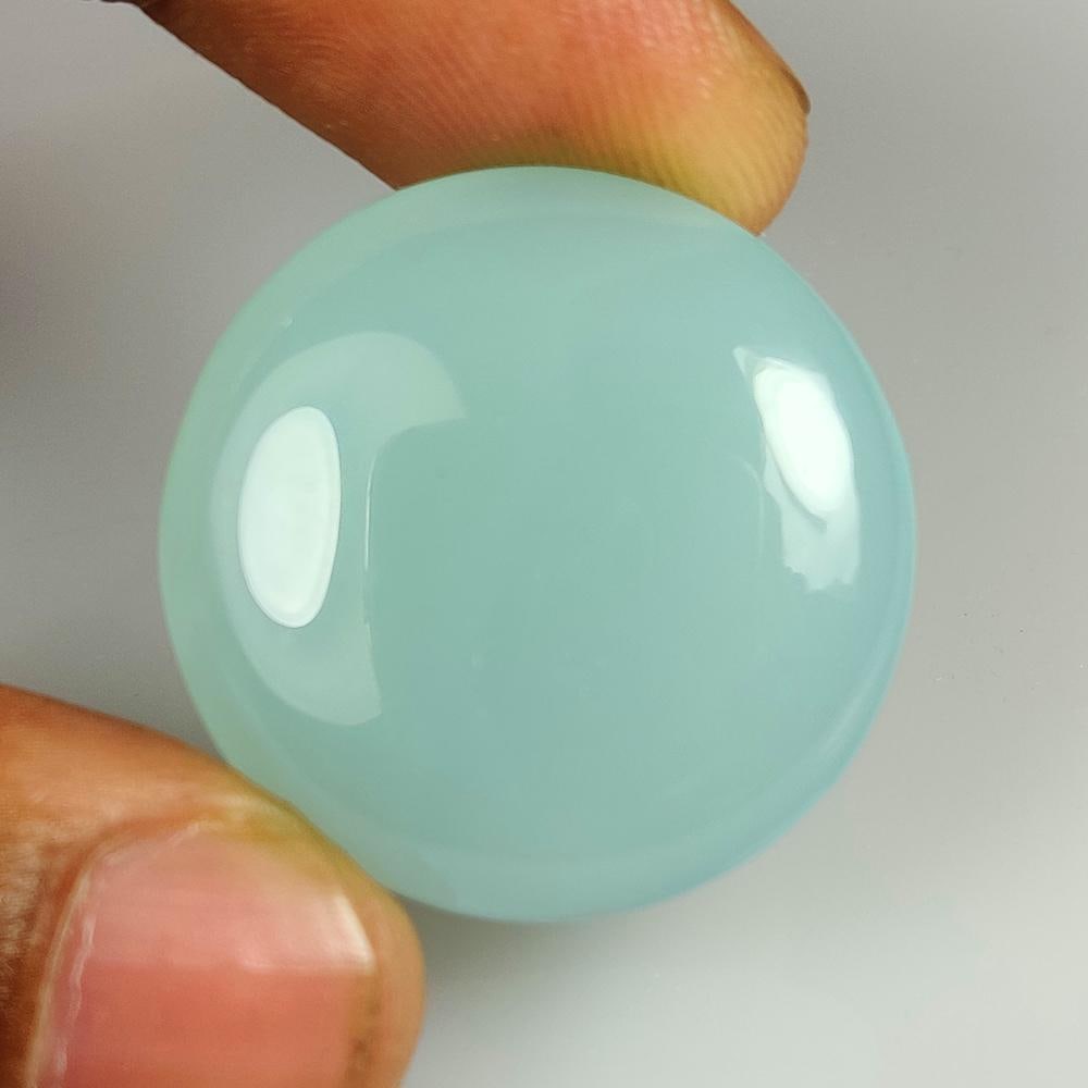 35.74 Ct Natural Pariba Color Onyx Round Cab (1 of 2)