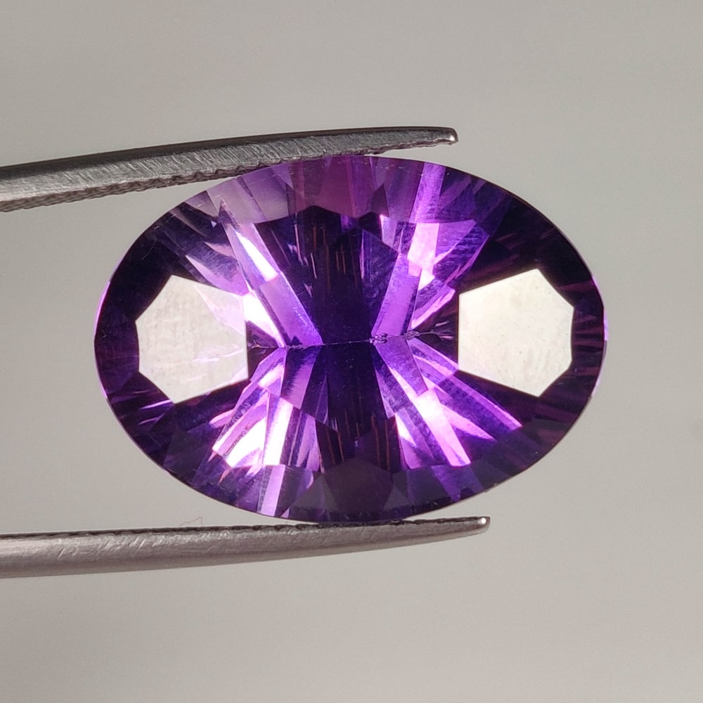 16.78 Ct Natural Purple Amethyst Oval Football Cut (1 of 2)