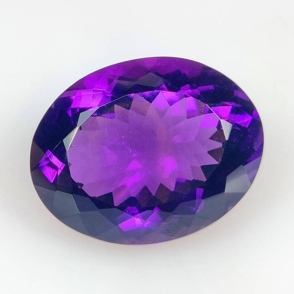 21.63 Ct Natural Purple Amethyst Oval Cut (1 of 2)