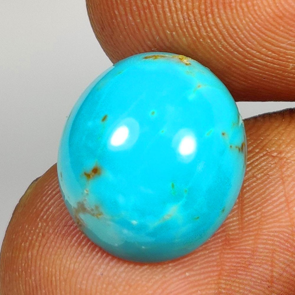 6.75 Ct Natural Blue Turquoise Oval Cab (1 of 2)