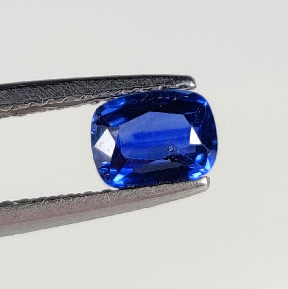 0.78 Ct Natural Blue Sapphire Cushion Cut (1 of 2)