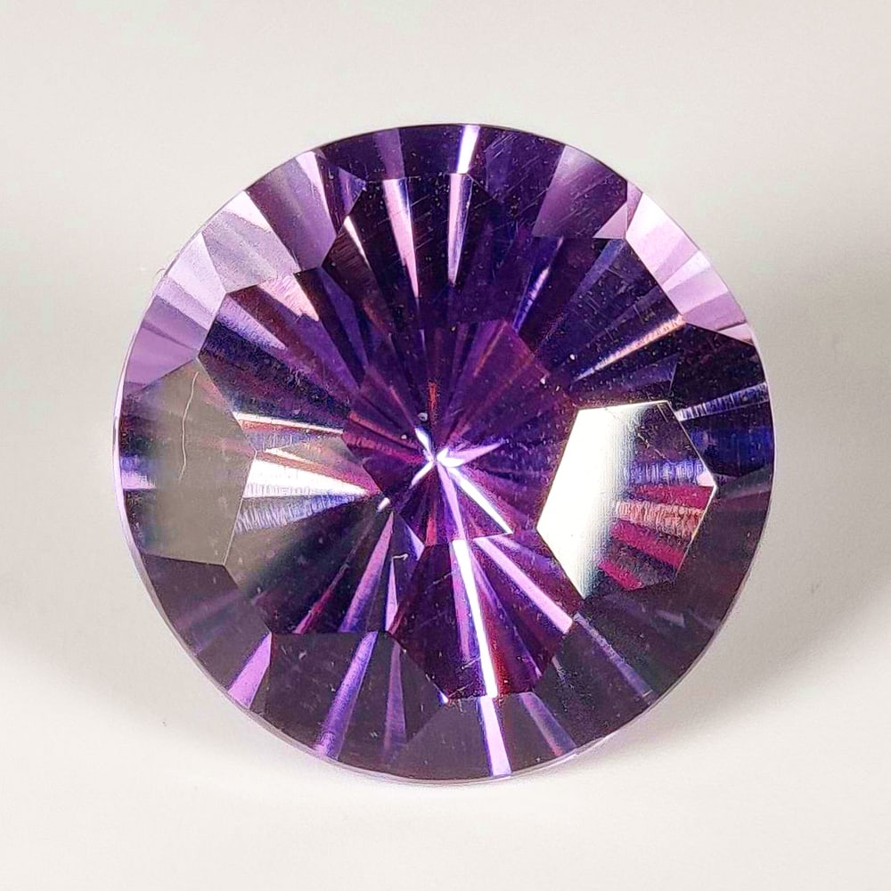 12.18 Ct Natural Purple Amethyst Round Football Cut (1 of 2)