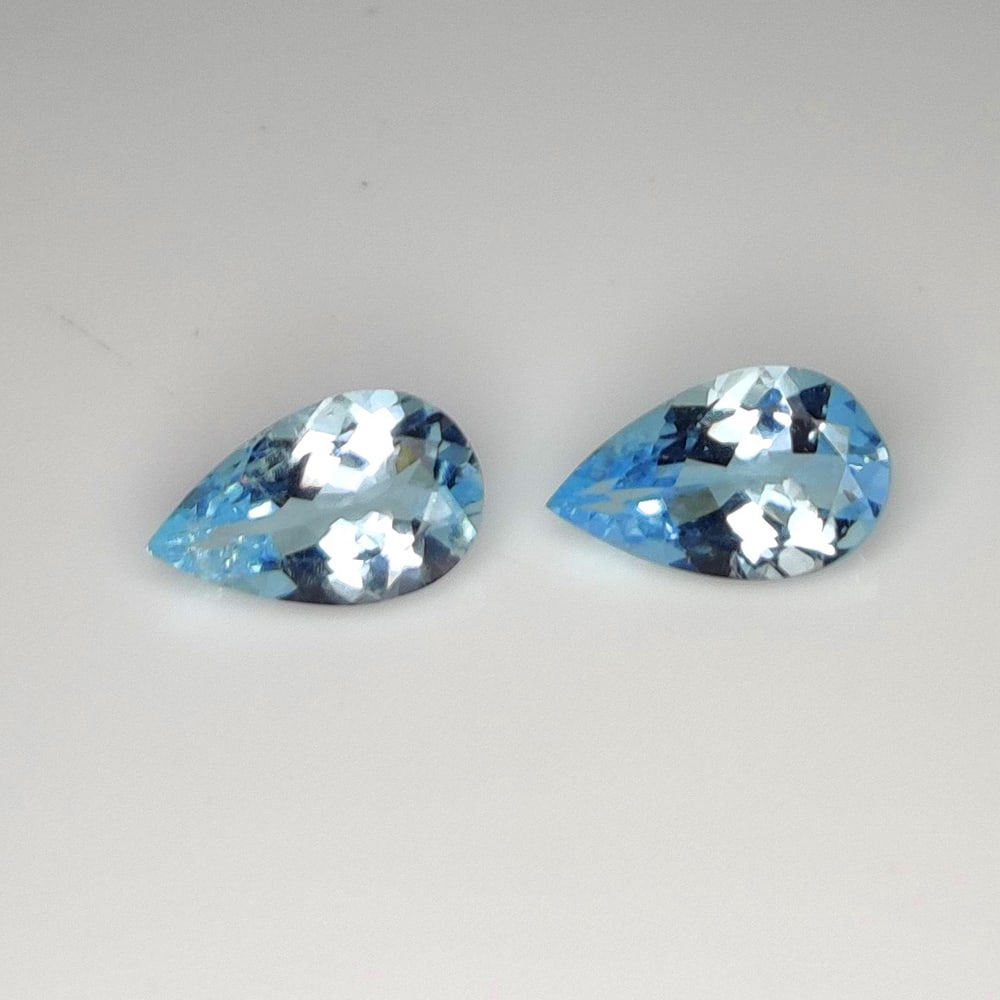 3.50 Ct Natural Aquamarine Pear Cut (1 of 2)