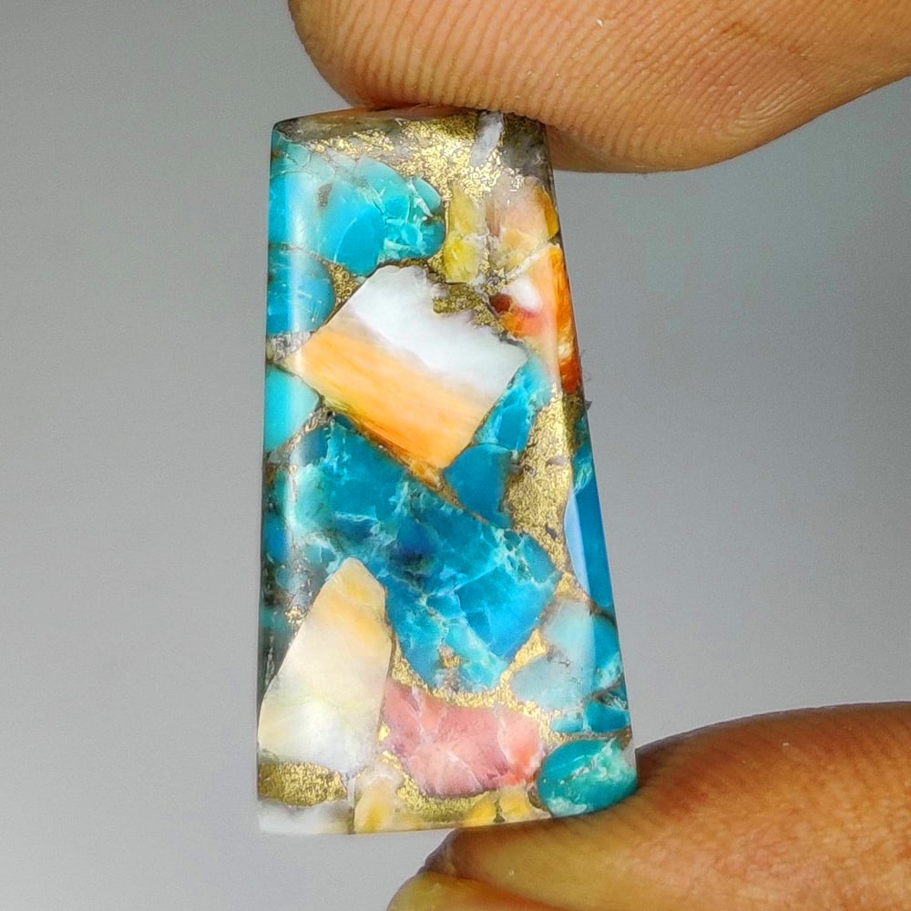 9.49 Ct Natural Candy Turquoise Fancy cab: Weight - 9.49 Ct / Size - 21.00 x 11.40 x 4.00 mm / Good Color / Fancy Cab - Ready for Jewellery Setting / Origin - Egypt / Treatment - None
