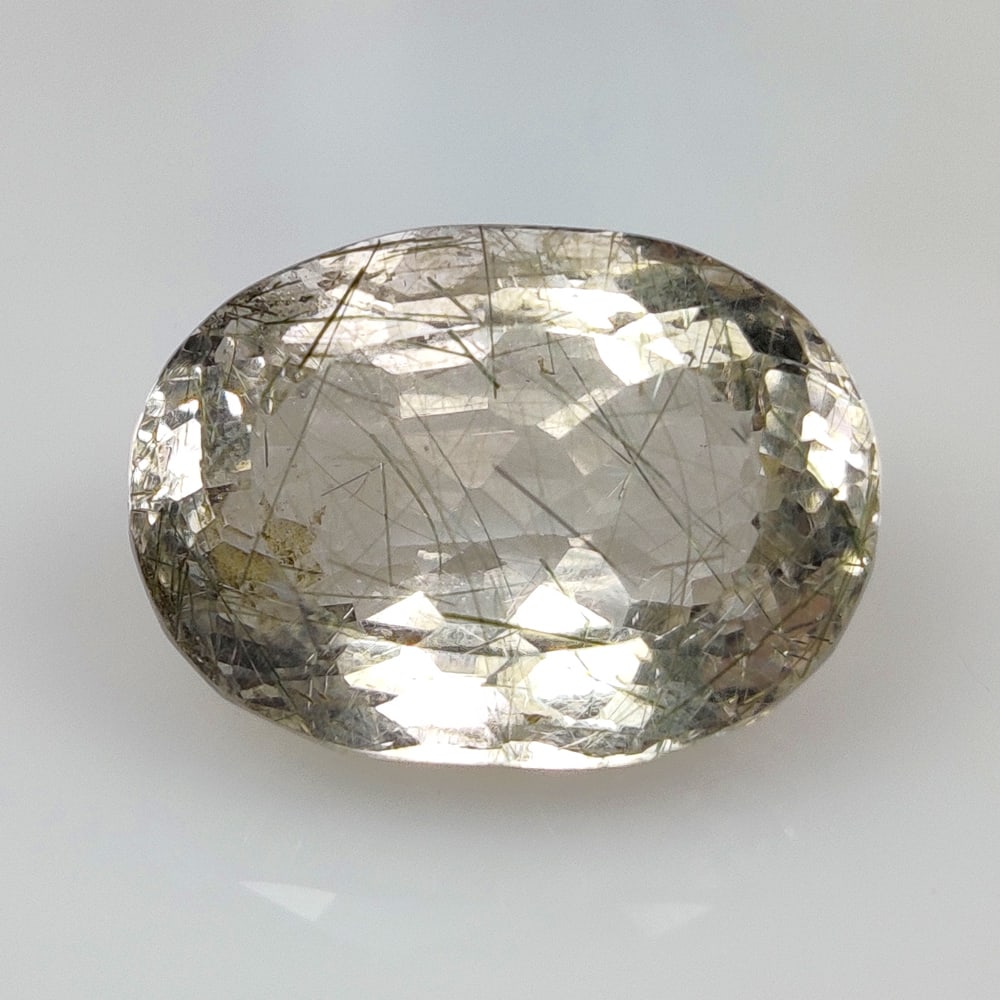 16.85 Ct Natural Rutile Quartz Oval Cut (1 of 2)