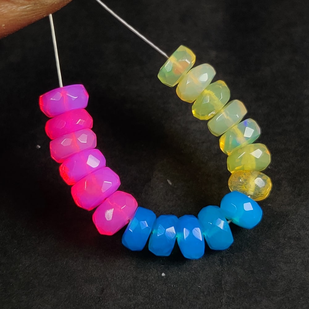 5.74 Ct Natural Multicolor Fire Opal Round Beads (1 of 2)