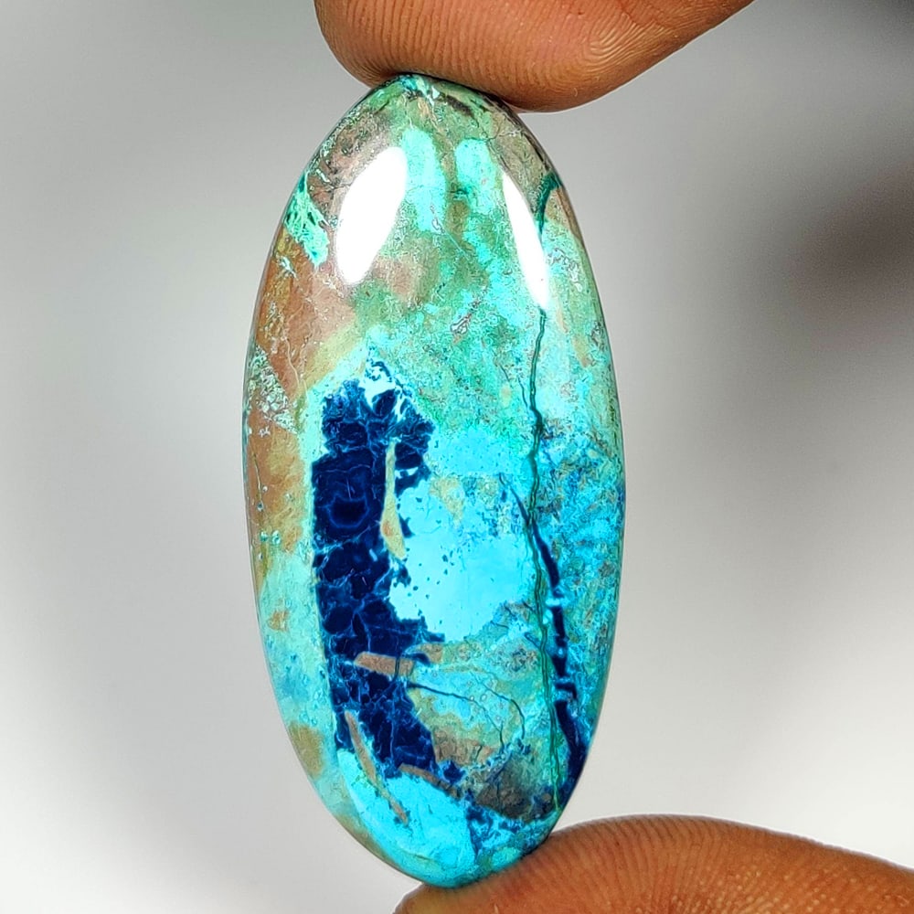 43.60 Ct Natural Larimar Oval Cab (1 of 2)