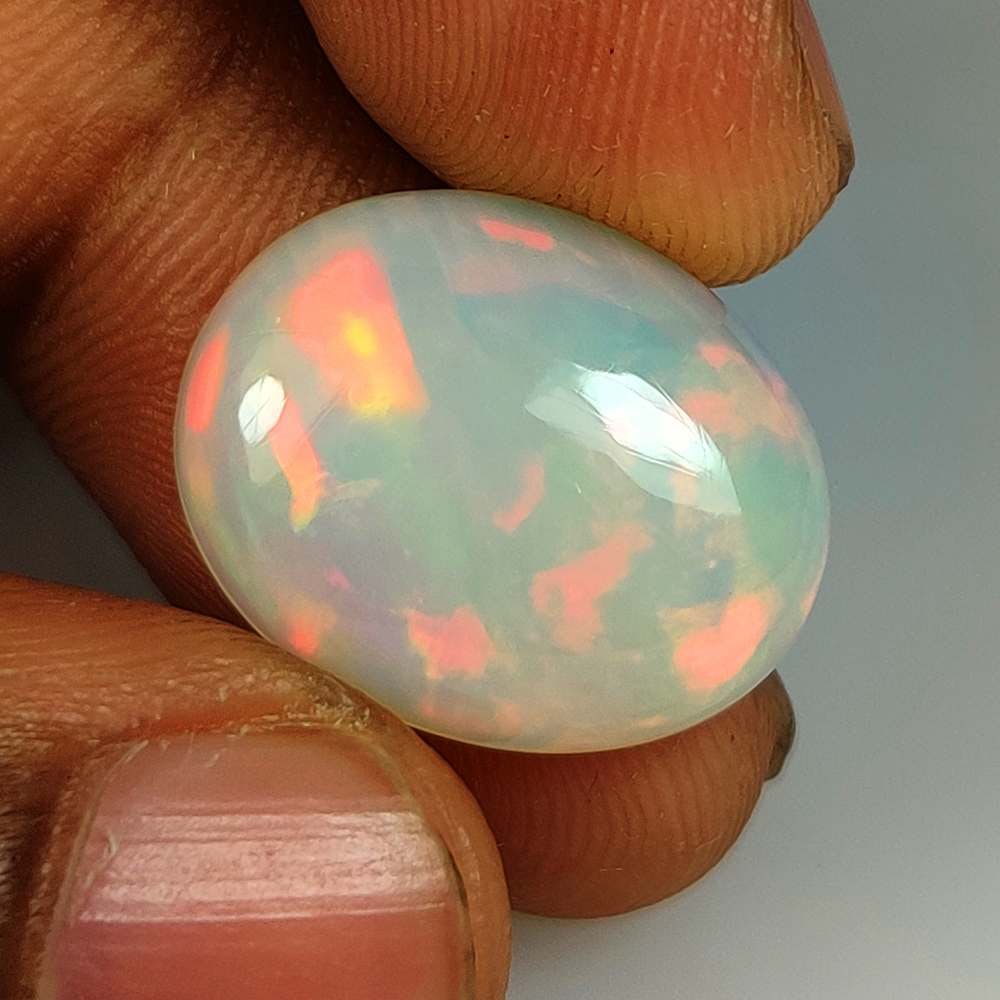7.57 Ct Natural Multicolor Welo Opal Flash Fire Oval Cab - 2
