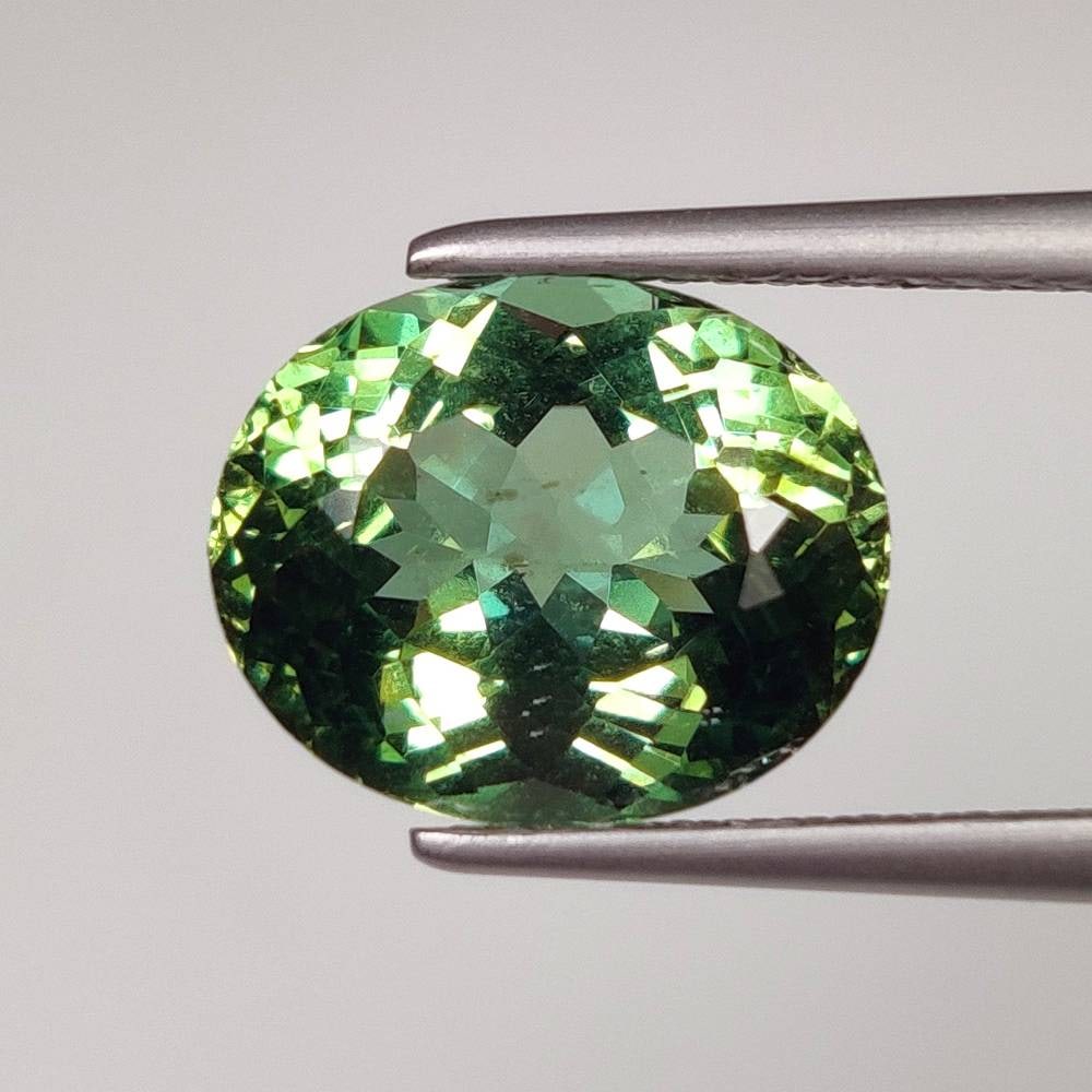 4.02 Ct Natural Green Apatite Oval Cut (1 of 2)