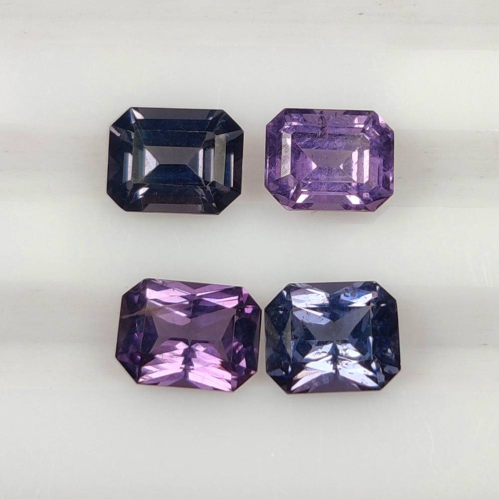 3.95 Ct Natural Spinel Octagon Cut Set: Weight - 3.95 Ct / Dimensions - 6.5x5.0 - 7.0x5.0 mm / 4 Pc's / Shape - Octagon Cut / Color - Deep Pink / Clarity - VS / Origin - Mozambique / Treatment - None