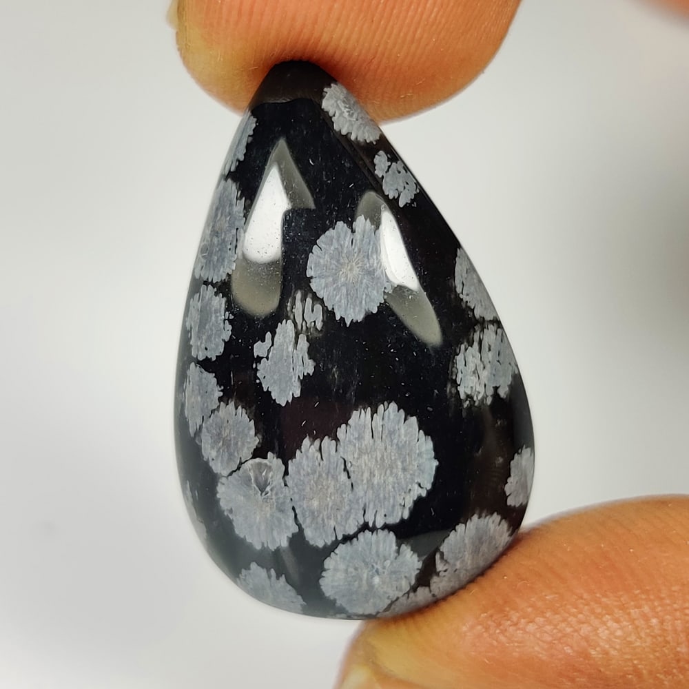 19.24 Ct Natural Snowflake Jasper Quartz Pear Cab: weight - 19.24 Ct / Size - 25.40 x 16.10 x 7.20 mm / Shape - Excellent Pear Cab / Origin - Brazil / Treatment - None