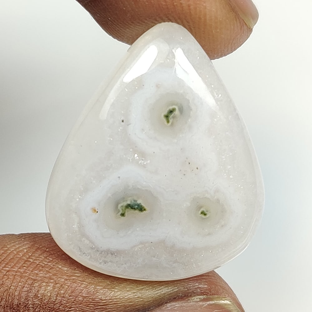 21.71 Ct Natural Solar Coral Pear Cab: weight - 21.71 Ct / Size - 24.90 x 21.10 x 5.50 mm / Shape - Excellent Pear Cab / Origin - Brazil / Treatment - None