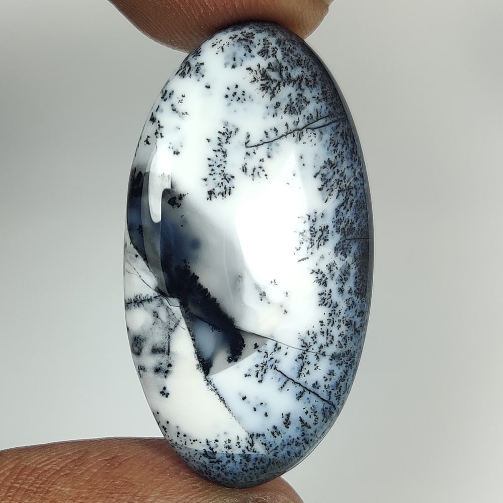 26.06 Ct Natural Dendrite Opal Oval Cab (1 of 2)