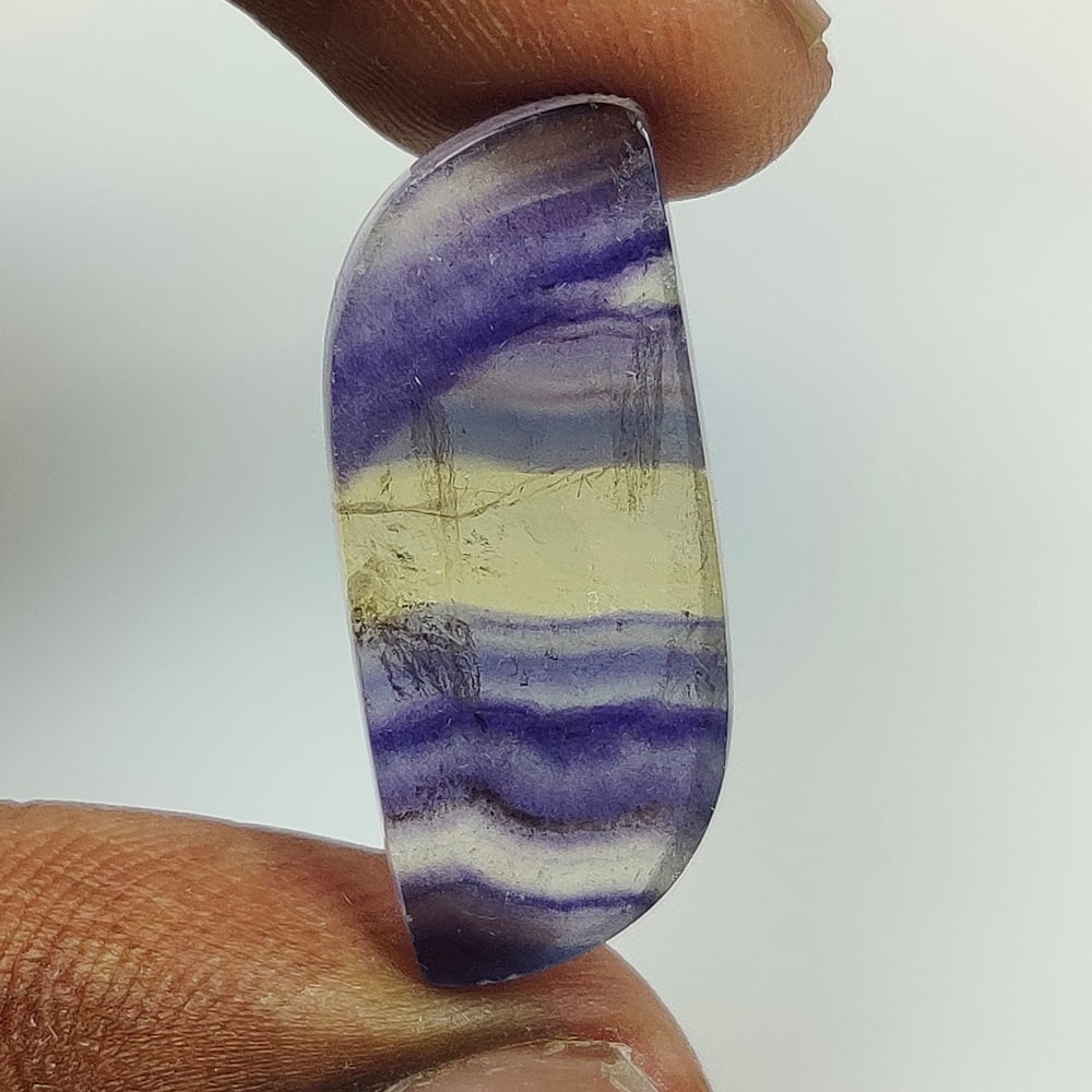14.27 Ct Natural Multicolor Flourite Fancy Cab: weight - 14.27 Ct / Size - 29.00 x 11.90 x 3.70 mm / Shape - 14.27 Cab / Origin - Brazil / Treatment - None
