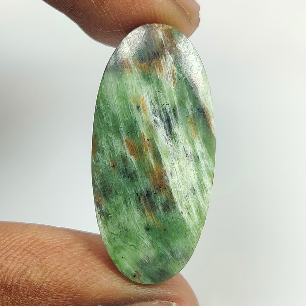 20.43 Ct Natural Seraphinite Oval Cab: weight - 20.43 Ct / Size - 32.00 x 14.80 x 4.90 mm / Shape - Oval Cab / Origin - Brazil / Treatment - None
