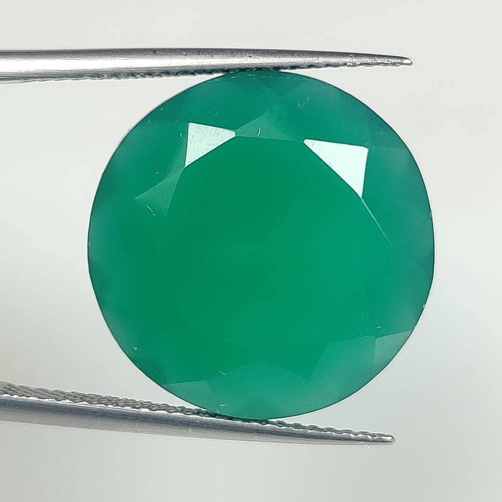 14.11 Ct Natural Green Onyx Round Cut (1 of 2)
