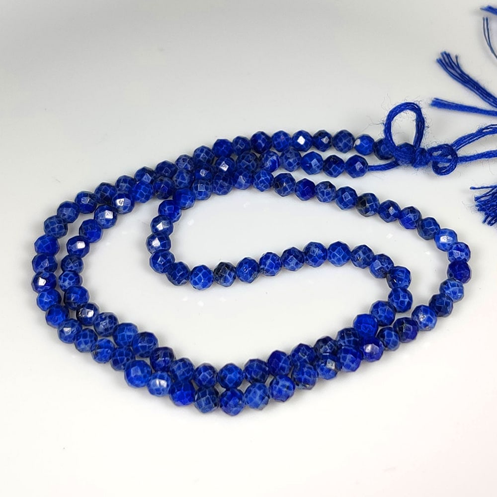 23.45 Ct Natural Blue Lapis Lazuli Round Cut Beads: Weight - 23.45 Ct / Dimensions - 3.20 - 3.40 mm / 109 Pc's / Shape - Round Cut Beads / Clarity - Opaque / Origin - Afghanisthan / Treatment - None