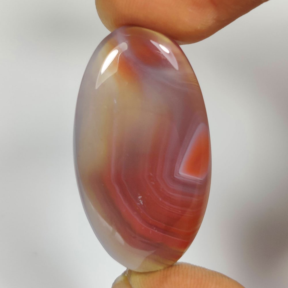 25.10 Ct Natural Bostwana Agate Oval Cab: weight - 25.10 Ct / Size - 36.00 x 18.70 x 4.60 mm / Shape - Excellent Oval Cab / Origin - Brazil / Treatment - None