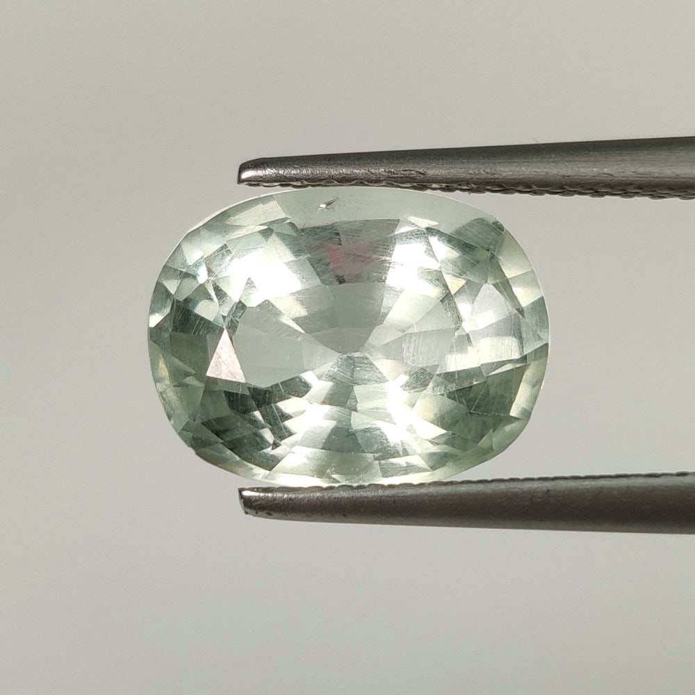 3.52 Ct Natural Prasiolite Cushion Cut: Weight - 3.52 Ct / Size - 11.40 x 8.70 x 6.50 mm / Shape - Cushion Cut / Color - Green / Clarity - VVS / Origin - Brazil / Treatment - Heated
