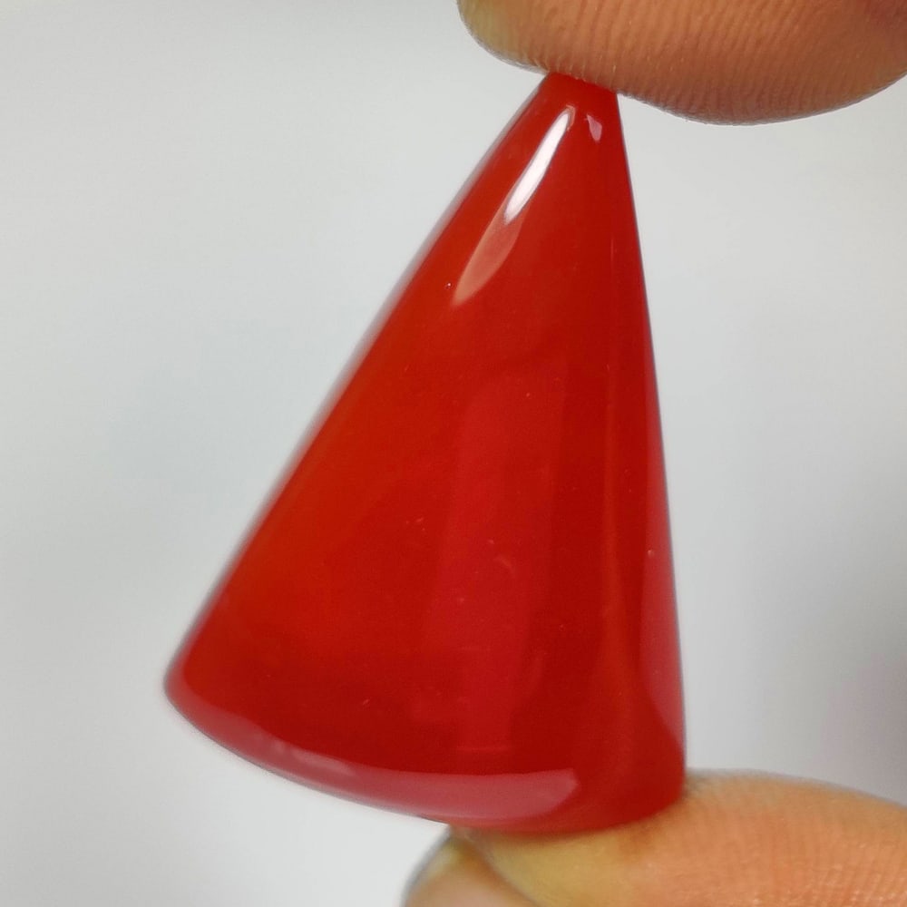 23.00 Ct Natural Red Onyx Trillion Cab (1 of 2)