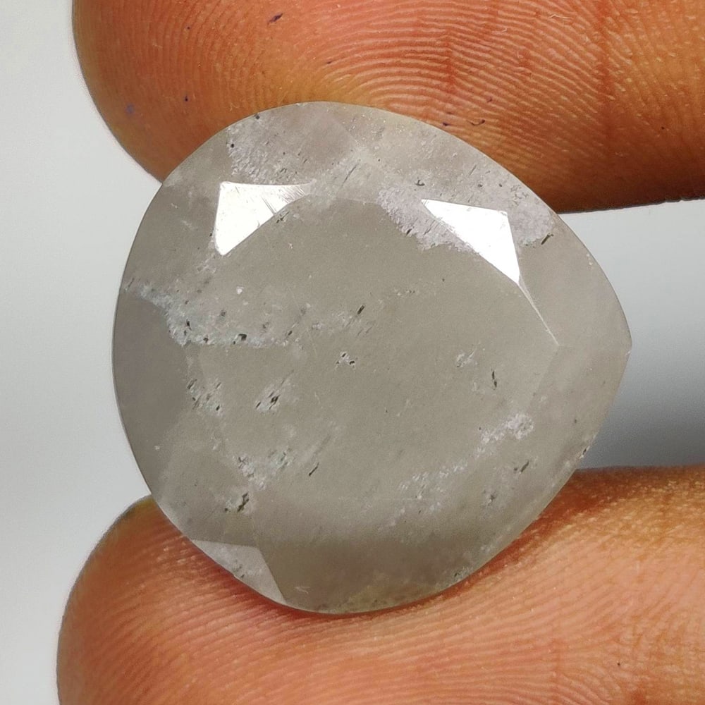 12.57 Ct Natural Moonstone Pear Cut: Weight - 12.57 Ct / Size - 17.90 x 17.70 x 7.10 mm / Shape - Pear Cut / Clarity - Semi-Transparent / Origin - India / Treatment - None