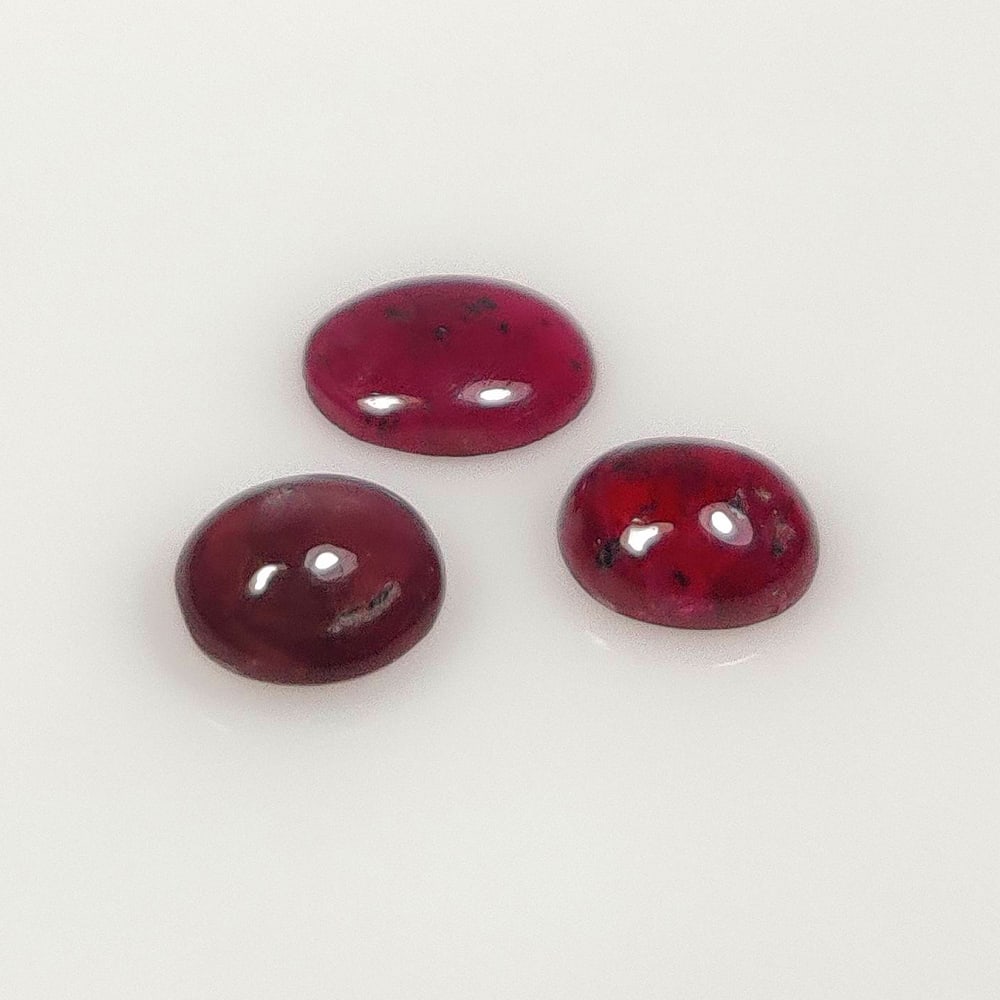 2.62 Ct Natural Red Ruby Oval Cab Set (1 of 2)