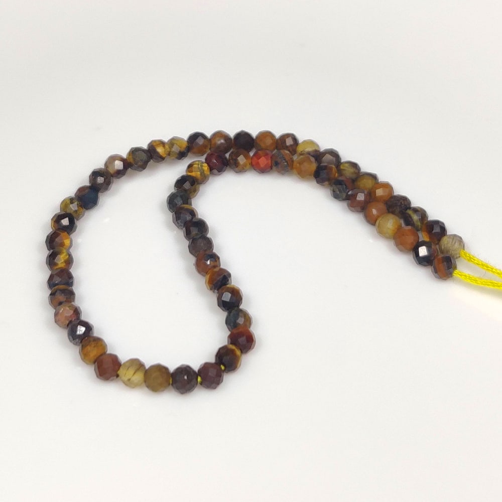 9.25 Ct Natural Tiger Eye Round Cut Beads (1 of 2)
