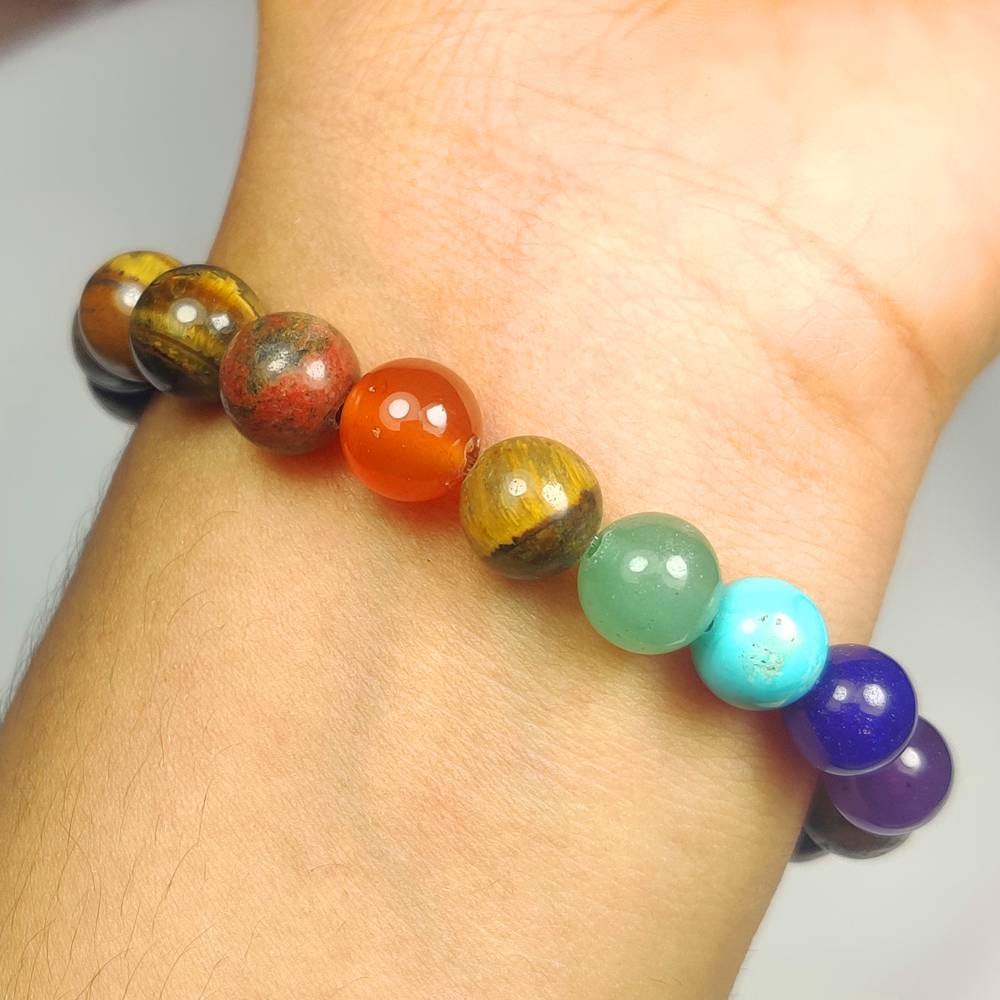 91.47 Ct Natural Tiger eye & Semi Precious Round Ball Beads Bracelet: Weight - 91.47 Ct / Dimensions - 8.00 - 8.10 mm / 22 pc's / 7.25" inches / Top Class Quality / Round Ball Beads / Origin - Brazil / Comments - None