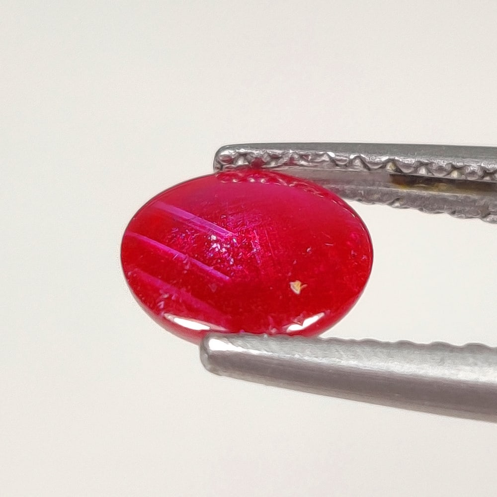 1.12 Ct Natural Red Ruby Round Cab - 2
