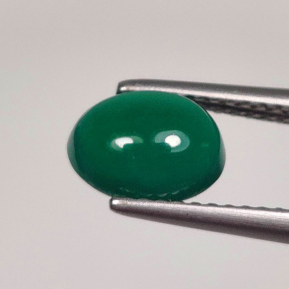 1.60 Ct Natural Green Agate Oval Cab (1 of 2)