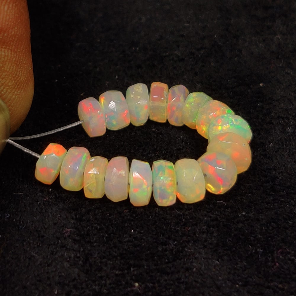 4.20 Ct Natural Multicolor Welo Fire Opal Round Beads (1 of 1)