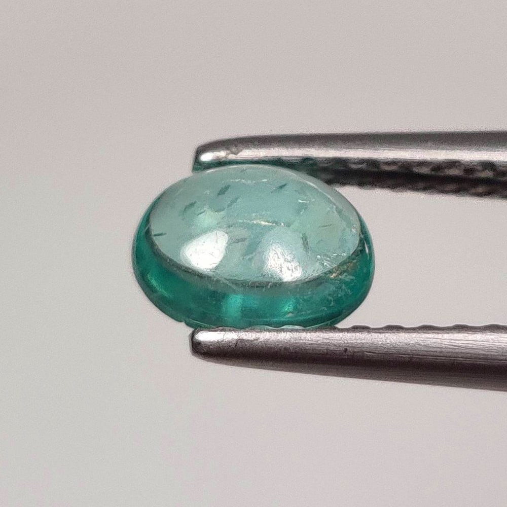 0.68 Ct Natural Neon Blue Apatite Oval Cab: Weight - 0.68 Ct / Dimensions - 6.40 x 5.10 x 2.50 mm / Top Class Quality / Oval Cab / Origin - Brazil / Treatment - None