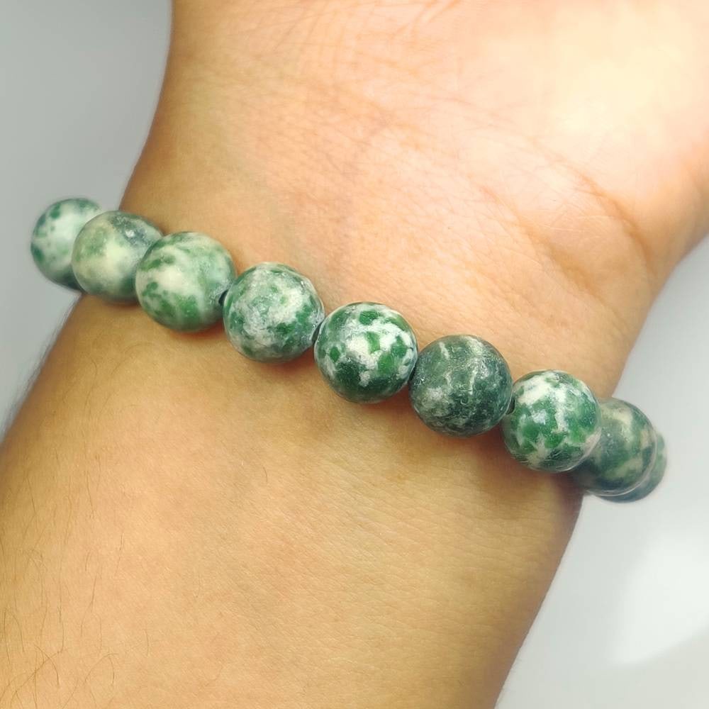 108.29 Ct Natural Green Swiss Opal Round Ball Beads Bracelet: Weight - 108.29 Ct / Dimensions - 8.50 - 8.90 mm / 22 Pc's / 7 " inches / Shape - Round Ball Beads / Clarity - Opaque / Origin - Brazil / Treatment - None