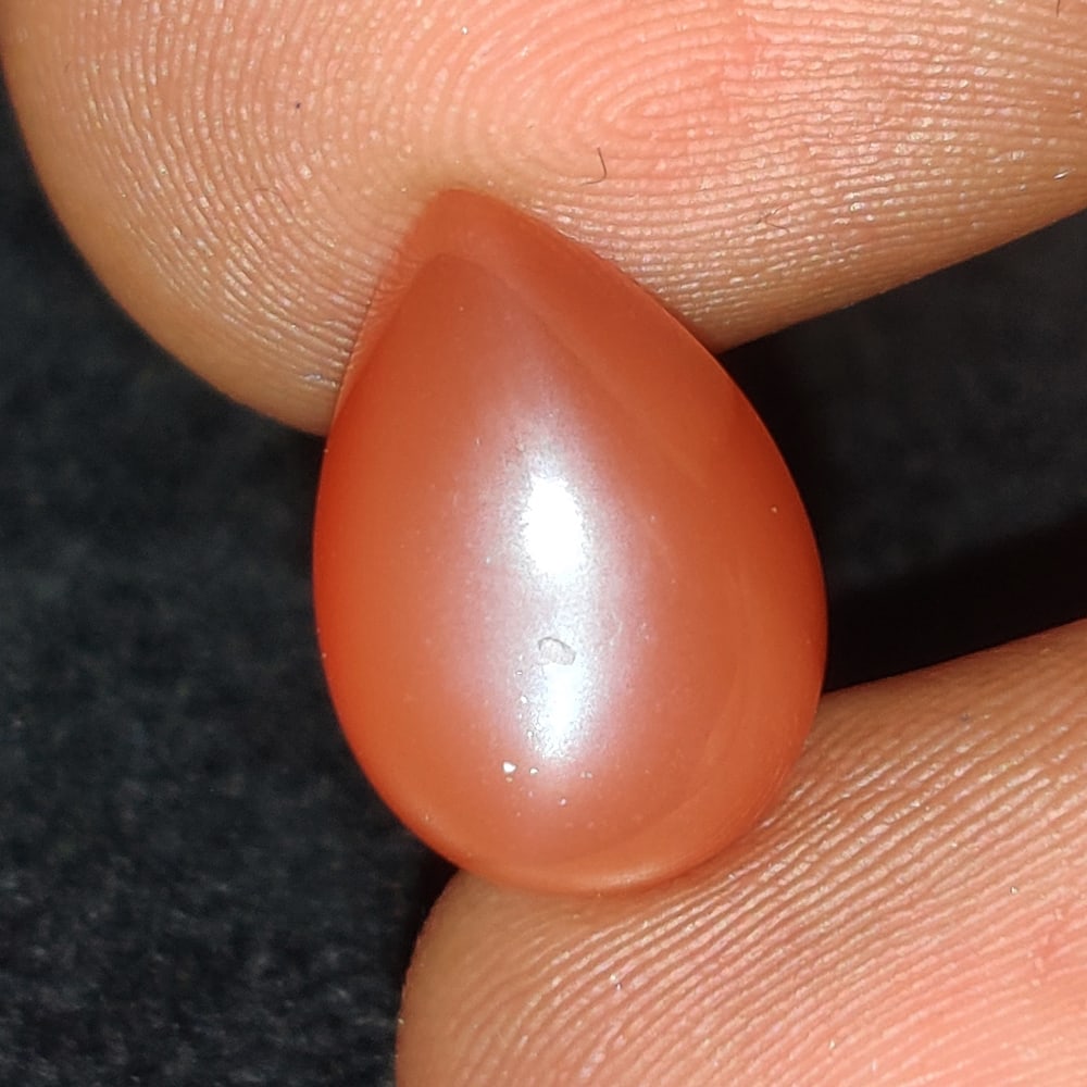 4.17 Ct Natural Moonstone Pear Cab: Weight - 4.17 Ct / Size - 13.00 x 9.00 x 5.00 mm / Shape - Pear Cabochon / Clarity - Semi-Transparent / Origin - India / Treatment - None
