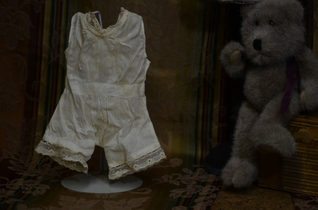 Antique Doll Romper: The length of this romper is 8", and the waist is 5".