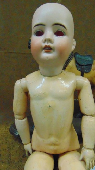 ANTIQUE BISQUE HEAD DOLL - GERMANY 21 - (1 of 4)