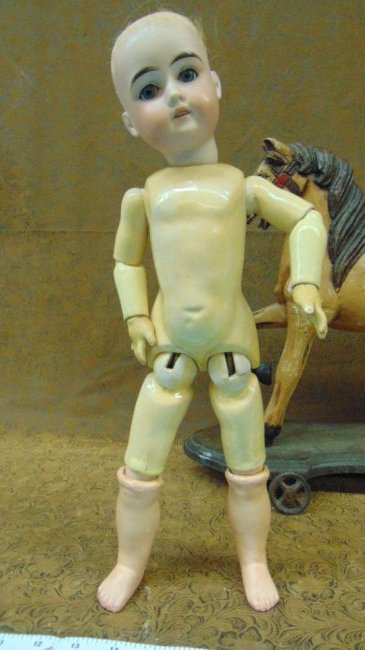 ANTIQUE BISQUE HEAD DOLL - 16" - (1 of 5)