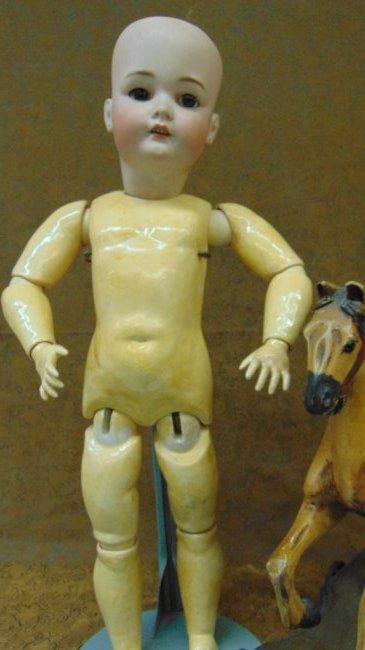 22 1/2" ANTIQUE BISQUE HEAD DOLL - S&H - CM BERGMANN (1 of 6)