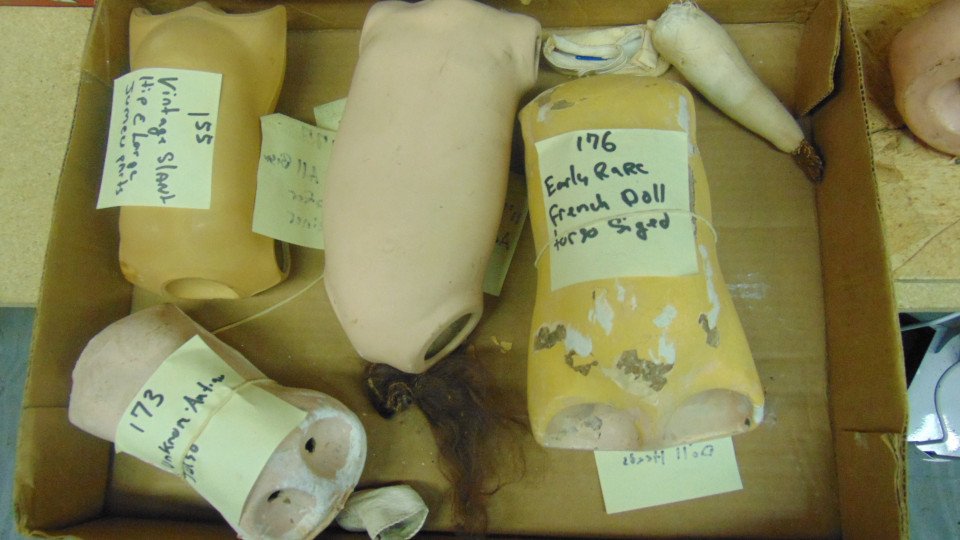 Vintage/Antique Torso Lot: Vintage and antique torso lot, one French doll torso.