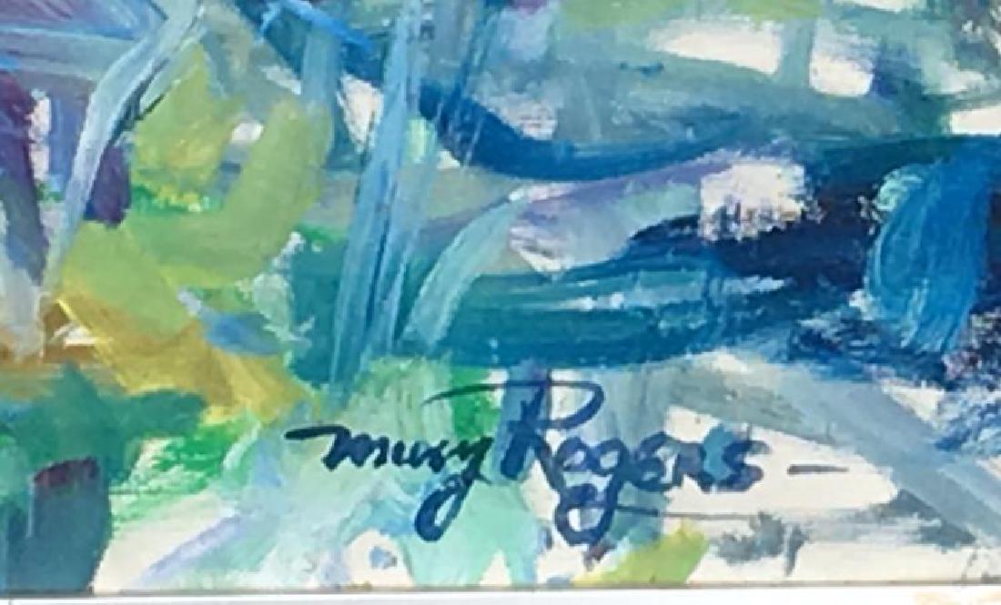 Mary Rogers, (American), Oil on Canvas,Signed Abstract,: Description: Mary Rogers, (American), Oil on Canvas, Abstract, Crystals/Frozen Lake, Signed, 29.75"x24.5" Overall 31"x26" Dimensions: 29.75" X 24.5" Framed Dimensions 31"X 26" Artist or Maker: Mary Ro