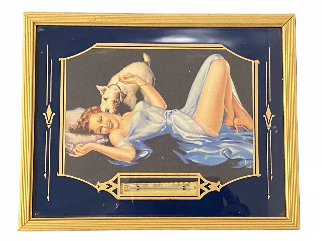 Art Deco Frame with Pin Up Girl & Thermometer (1 of 7)