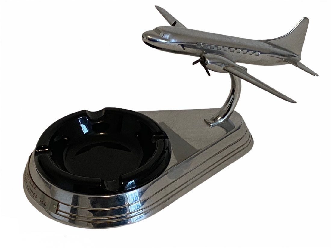 Art Deco Braniff Convair Liner 340 Airplane Ashtray (1 of 10)