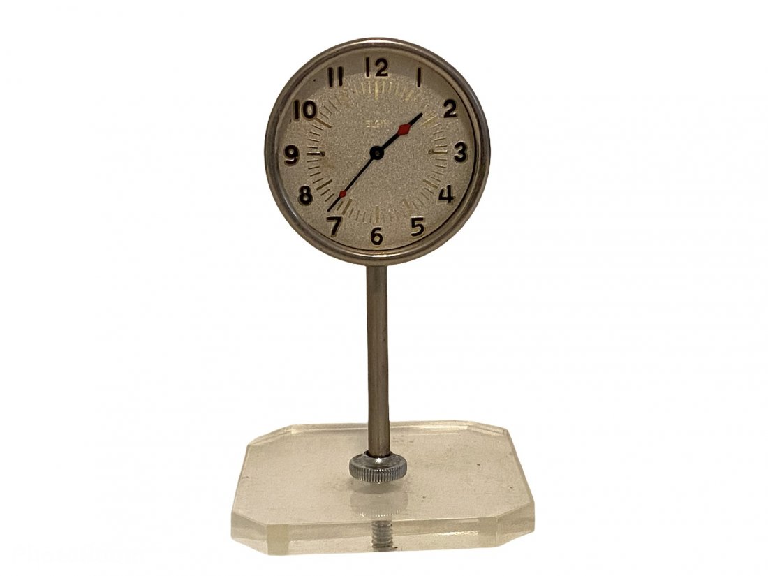 Elgin Car Clock on Lucite Base (1 of 5)