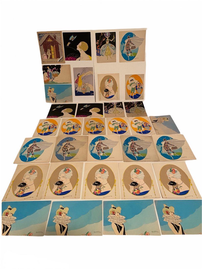 Rare Large Lot of Umberto Brunelleschi Pochoir Prints (1 of 10)